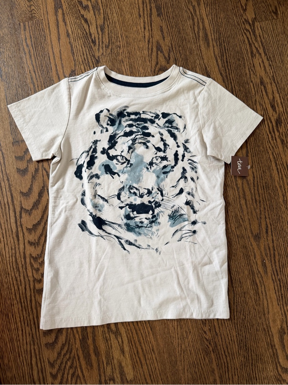 NWT Tea Collection Kids watercolor Tiger tee size 12